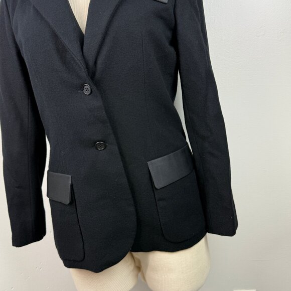 Vintage Albert Capraro 2-Piece Vest & Blazer Set Black Wool? Size 8 - Picture 3 of 14